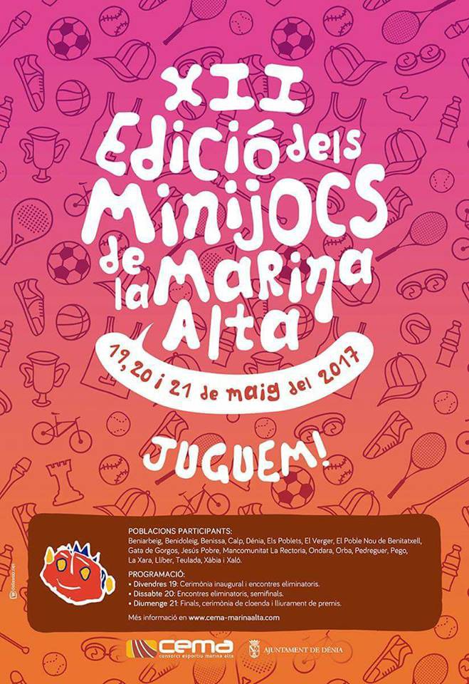 Al voltant de 135 xiquets i xiquetes de Pego participen en els XII Mini Jocs de la Marina Alta