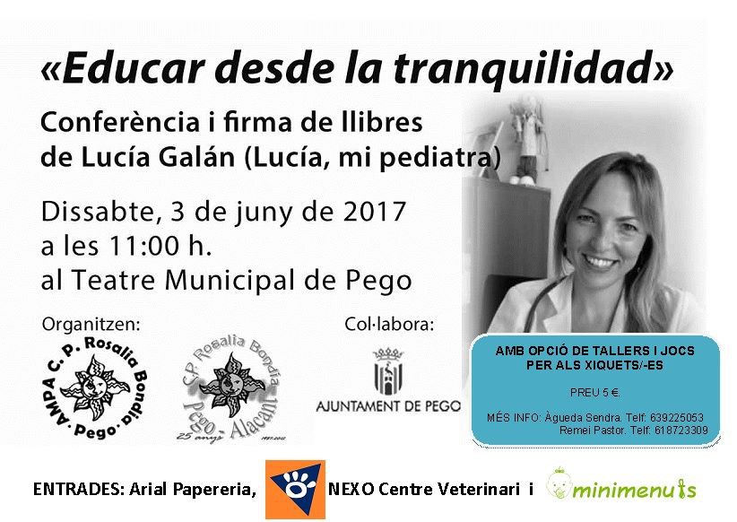 Conferència de la pediatra Lucía Galán Conferència de la pediatra Lucía Galán