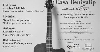 Diumenge Atzaïla enceta el 1r Cicle Musical Casa Benigalip