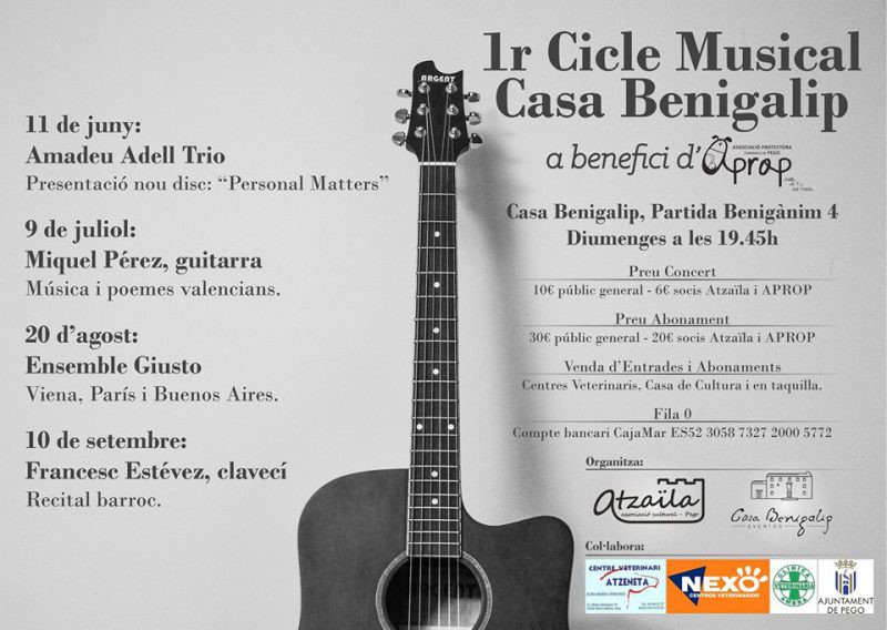 Diumenge Atzaïla enceta el 1r Cicle Musical Casa Benigalip
