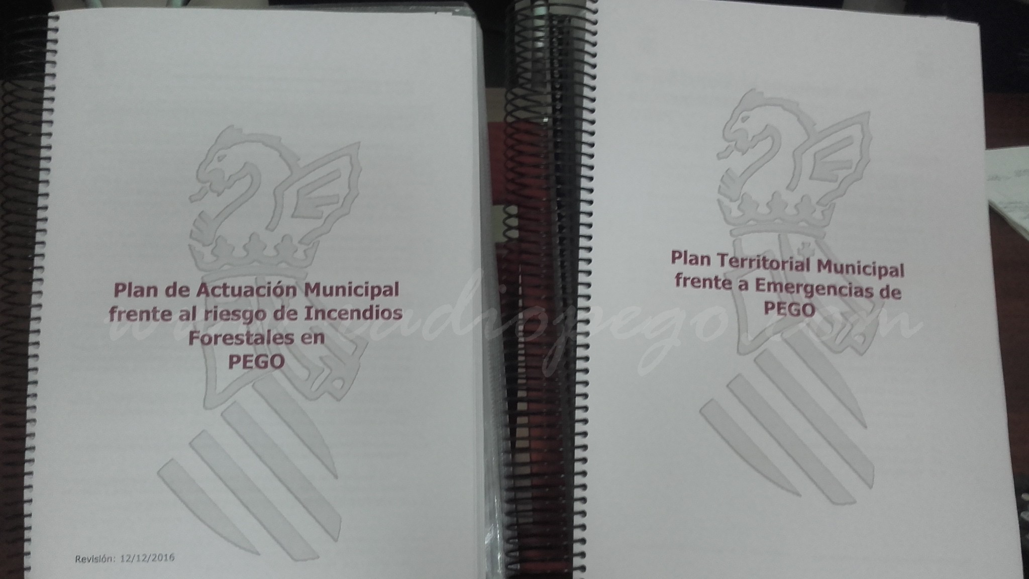 Pego aprova el Pla territorial municipal front a les emergències i el Pla d’actuació municipal front al risc d’incendis forestals Pego aprova el Pla territorial municipal front a les emergències i el Pla d’actuació municipal front al risc d’incendis forestals