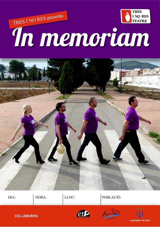 Dissabte s’estrena a Pego, ‘In memoriam’, l’homenatge de ‘Tres i No Res’ al seu excomponent i amic, Blas