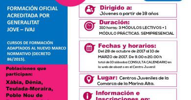La Xarxa Jove Marina Alta oferta un nou curs de monitor/a de temps lliure