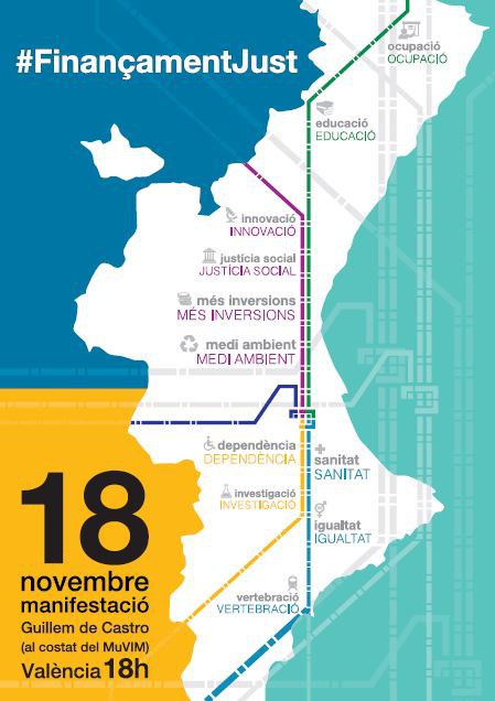 Compromís per Pego ix al mercat per a informar sobre la manifestació per un finançament just