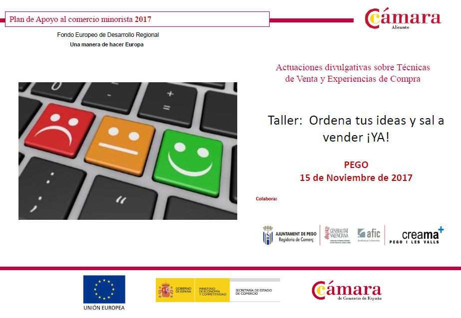 Taller: Ordena les teues idees i ix a vendre JA! Taller: Ordena les teues idees i ix a vendre JA!
