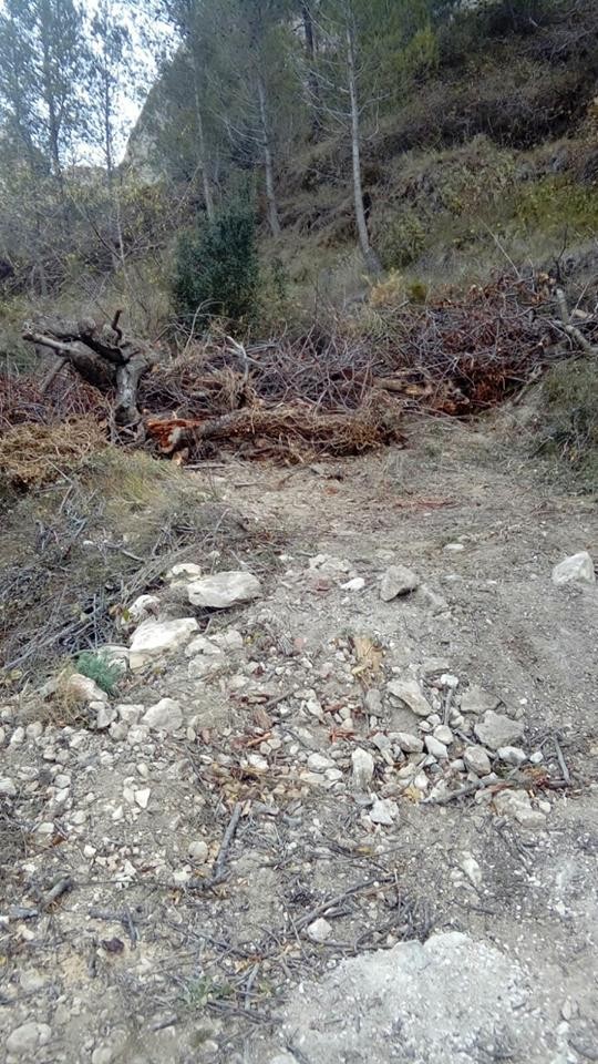 L’Ajuntament de la Vall de Gallinera denuncia nous actes vandàlics a la senda que puja al castell de Benissili