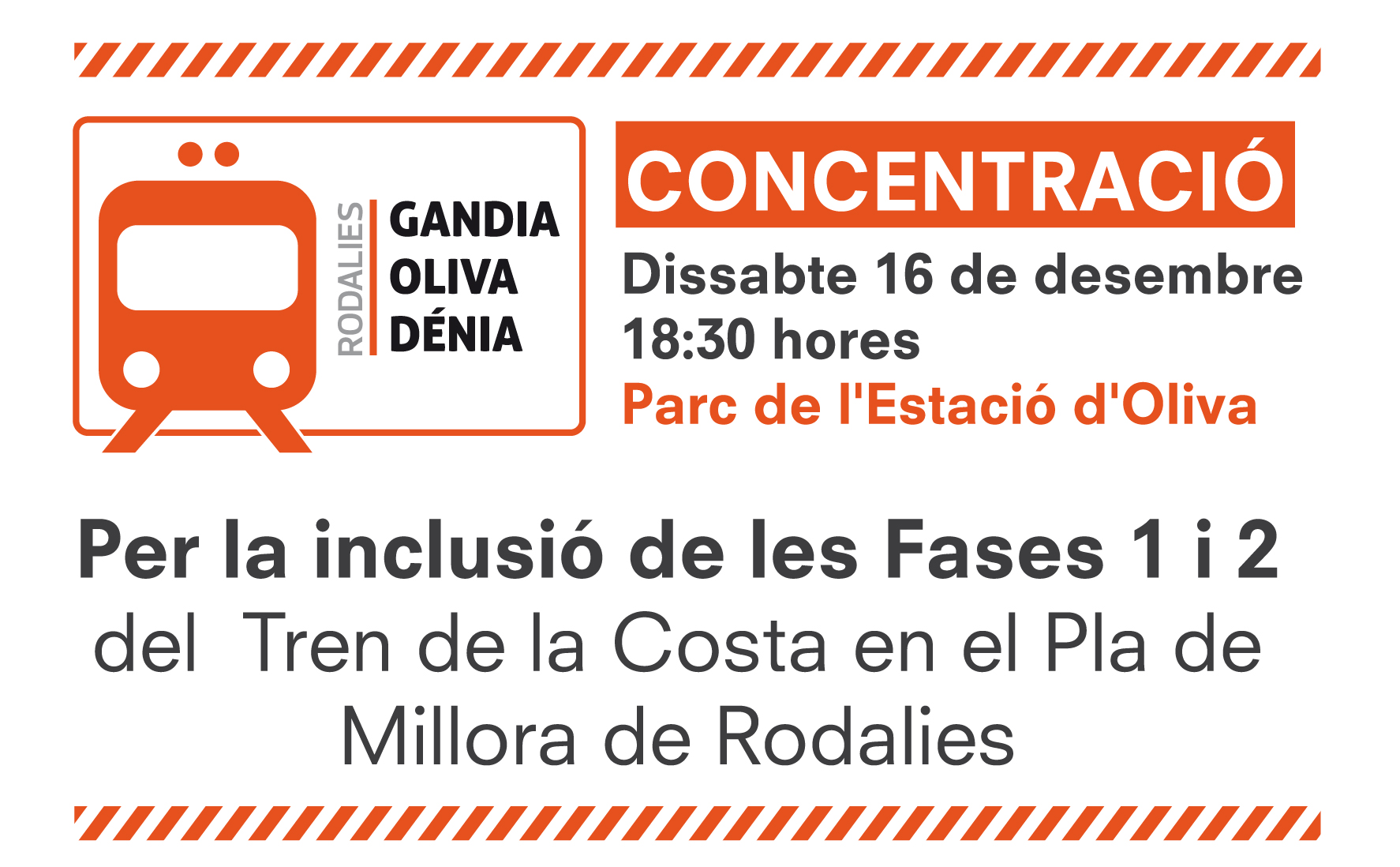 L’Ajuntament de Pego s’adherix a la convocatòria ‘Donem llum al tren’