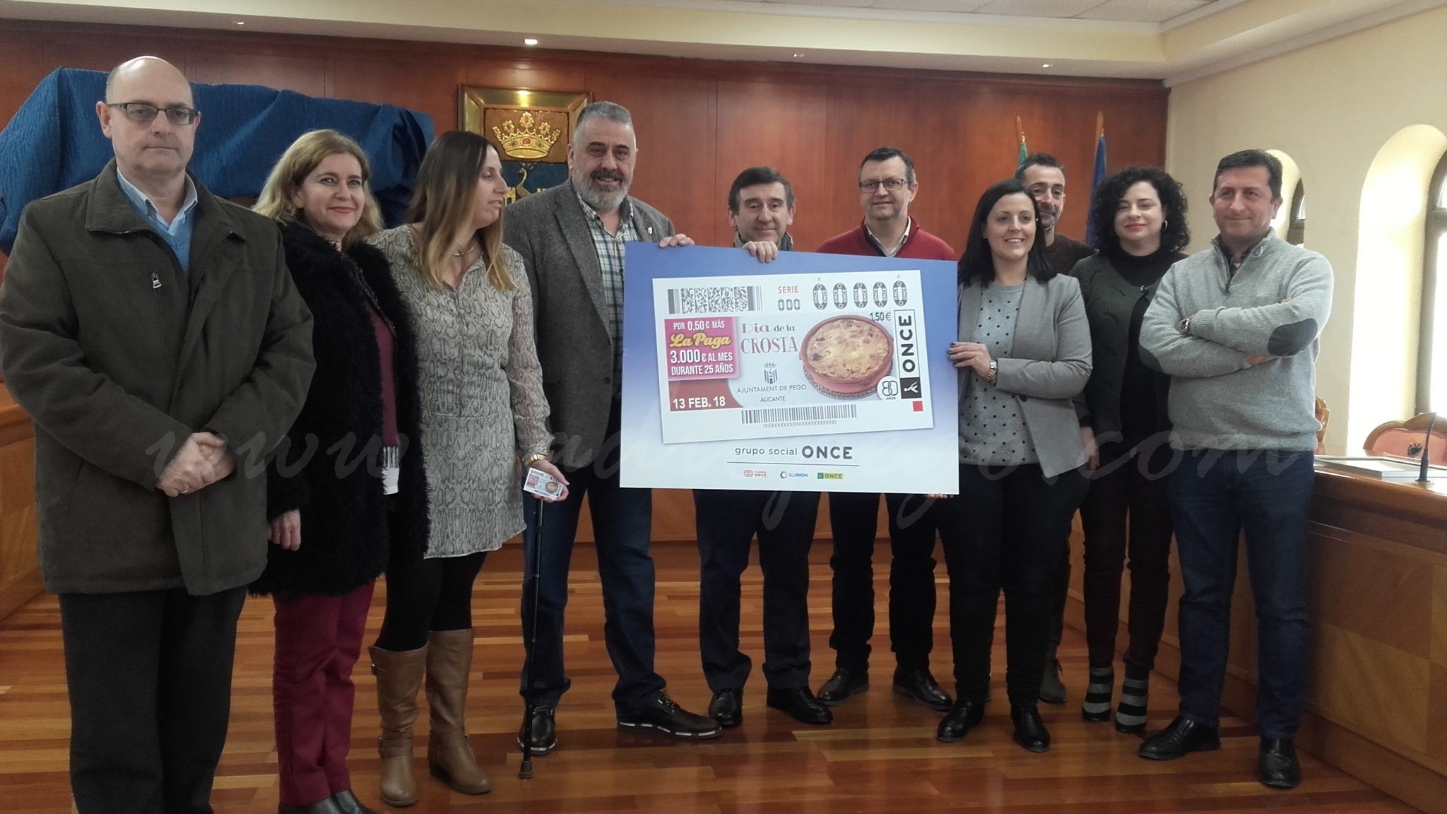 La Crosta serà protagonista el proper 13 de febrer no només a Pego, sinó a la resta d’Espanya gràcies al cupó de la ONCE