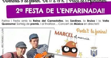 La 2ª Festa de l’Enfarinada culminarà divendres la segona edició dels Carnicontes Pegolins