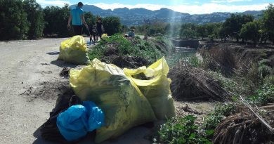 El plàstic domina la jornada de voluntariat de Pego Viu dedicada a netejar el naixement del riu Racons