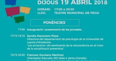 La comunitat educativa de Pego, l’Atzúbia i les Valls ja té a punt les II Jornades Socioeducatives de Pego, l’Atzúbia i les Valls
