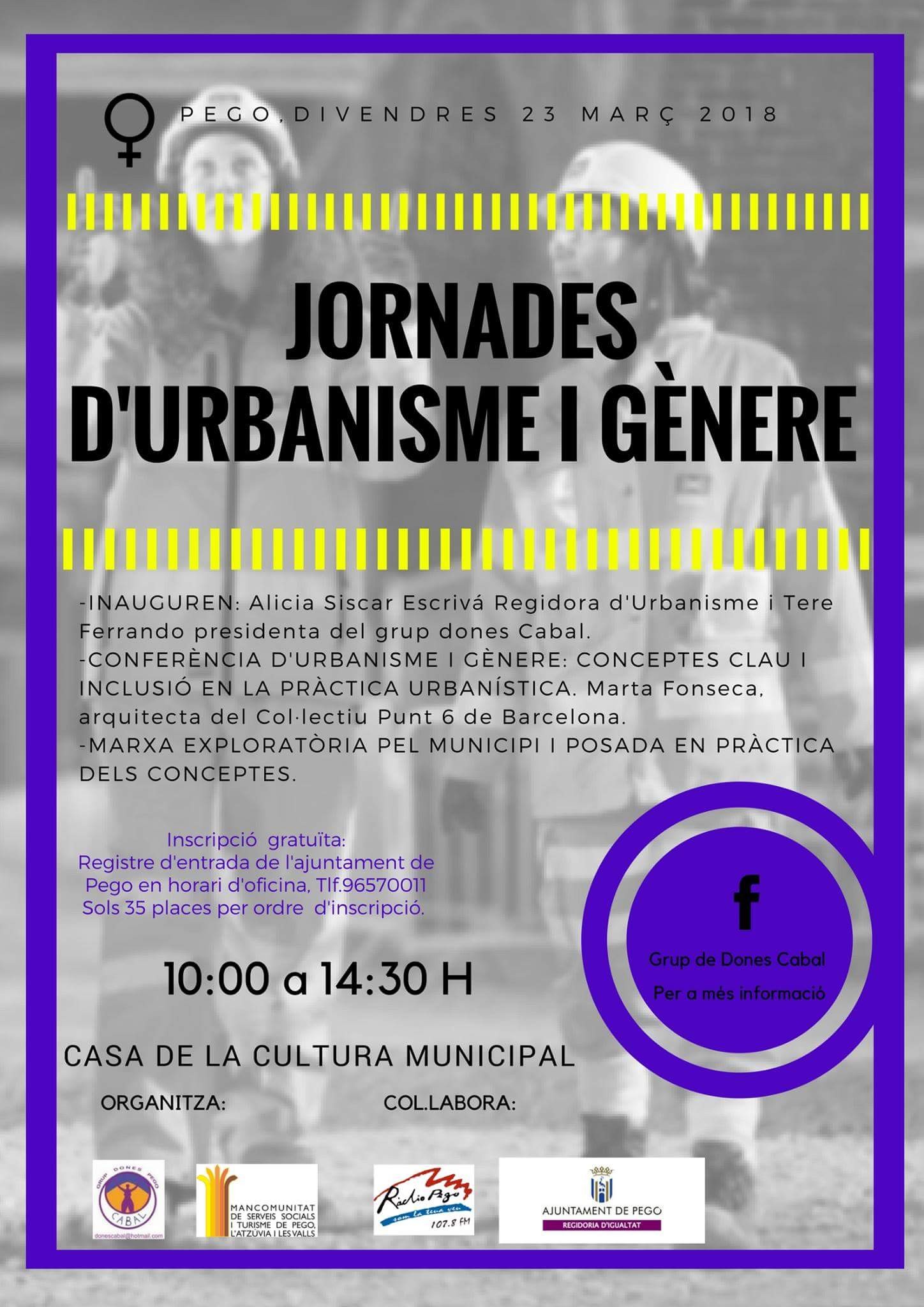 Divendres Pego acull la I Jornada d’Urbanisme i Gènere