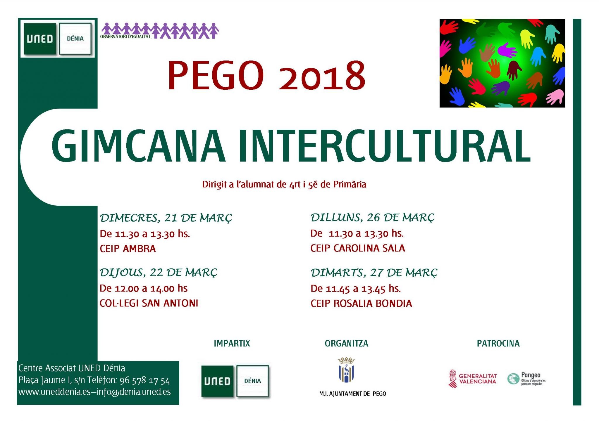 Gimcana intercultural als col·legis de Pego
