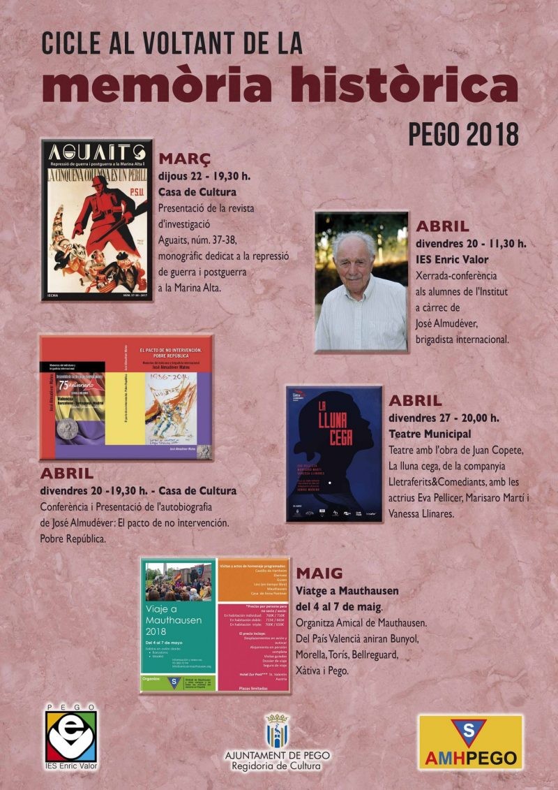 Pego organitza el I Cicle al voltant de la Memòria Històrica
