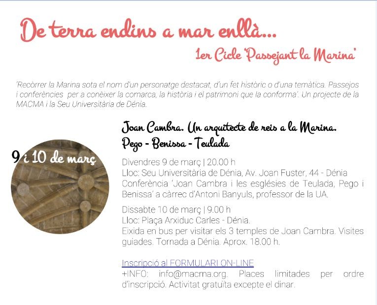 La primera jornada del 1r Cicle ‘Passejant la Marina. De terra endins a mar enllà’ visita Pego