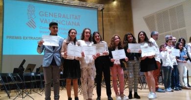 7 alumnes de Pego reben el Premi Extraordinari al Rendiment Acadèmic