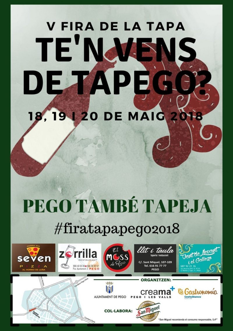 Tot a punt per a assaborir la V Fira de la Tapa ‘Pego també Tapeja’