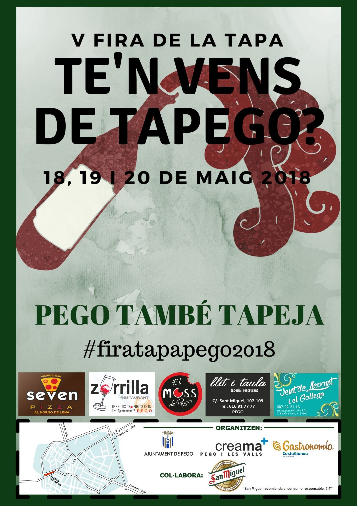Tot a punt per a assaborir la V Fira de la Tapa ‘Pego també Tapeja’