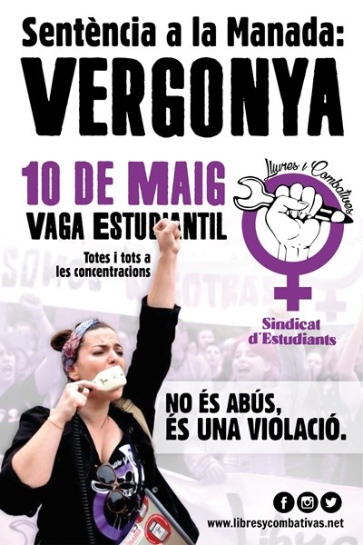L’alumnat de l’IES Enric Valor de Pego s’ha sumat a la vaga convocada pel Sindicat d’Estudiants contra la sentència de la Manada