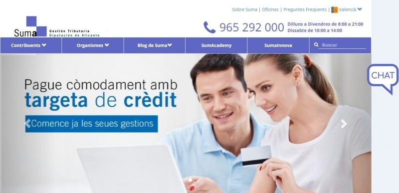 Els pagaments de rebuts a través de la web de Suma augmenten un 40% en el període de recaptació de l’IBI i el IAE que acaba el pròxim 5 d’octubre