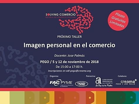 CREAMA Pego oferix el taller ‘Imatge personal en el comerç’
