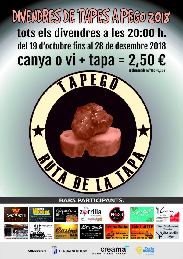 La Ruta de la Tapa a Pego, TAPEGO, creix