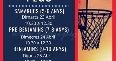 El CB Pego celebra unes jornades Pasqüeres perquè els xiquets i xiquetes proven amb el bàsquet
