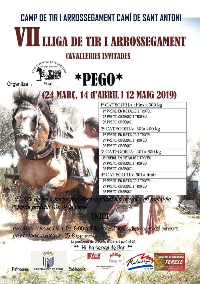 Torna la lliga de tir i arrossegament a Pego