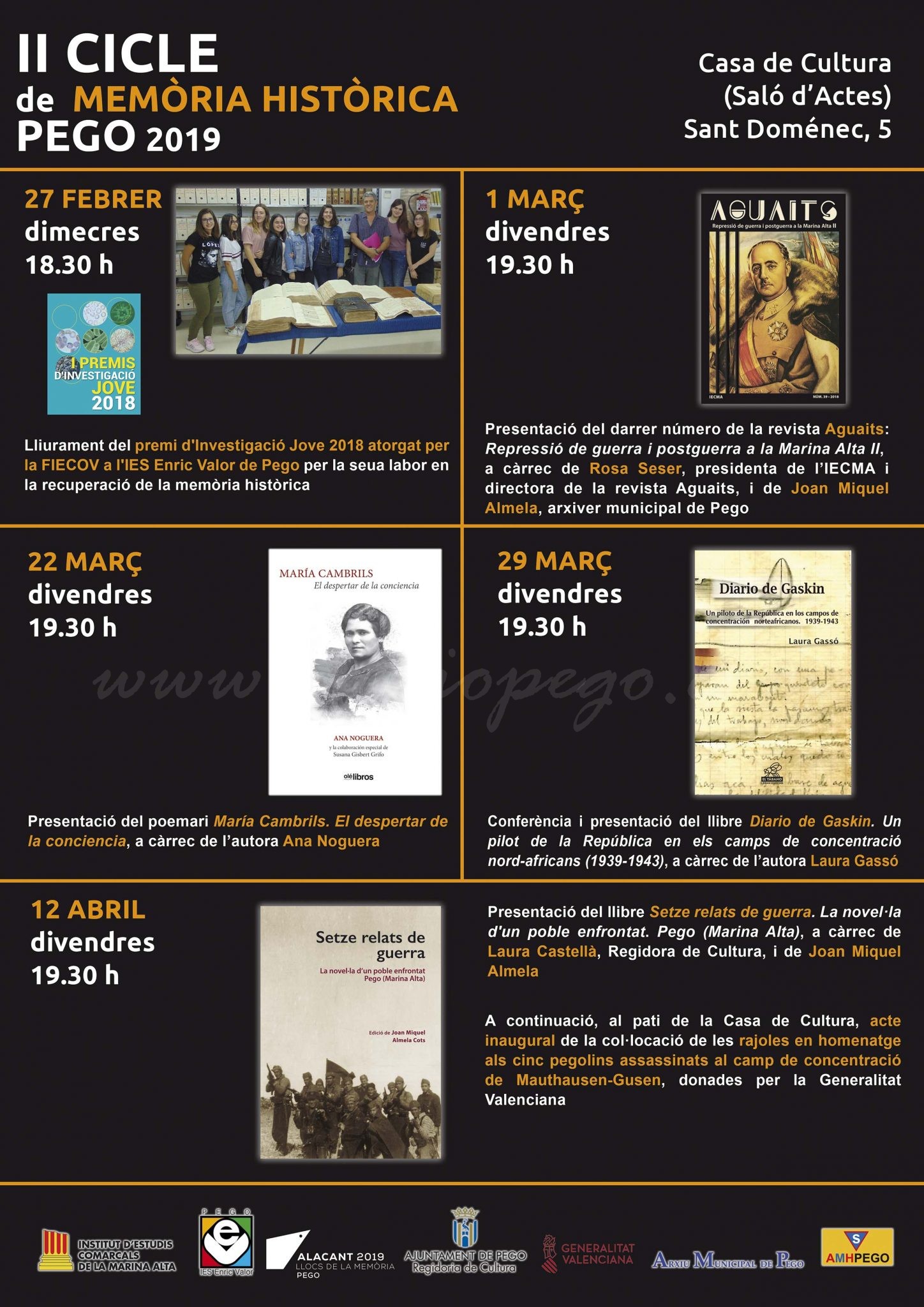 Setze relats de Guerra. II Cicle de Memòria històrica
