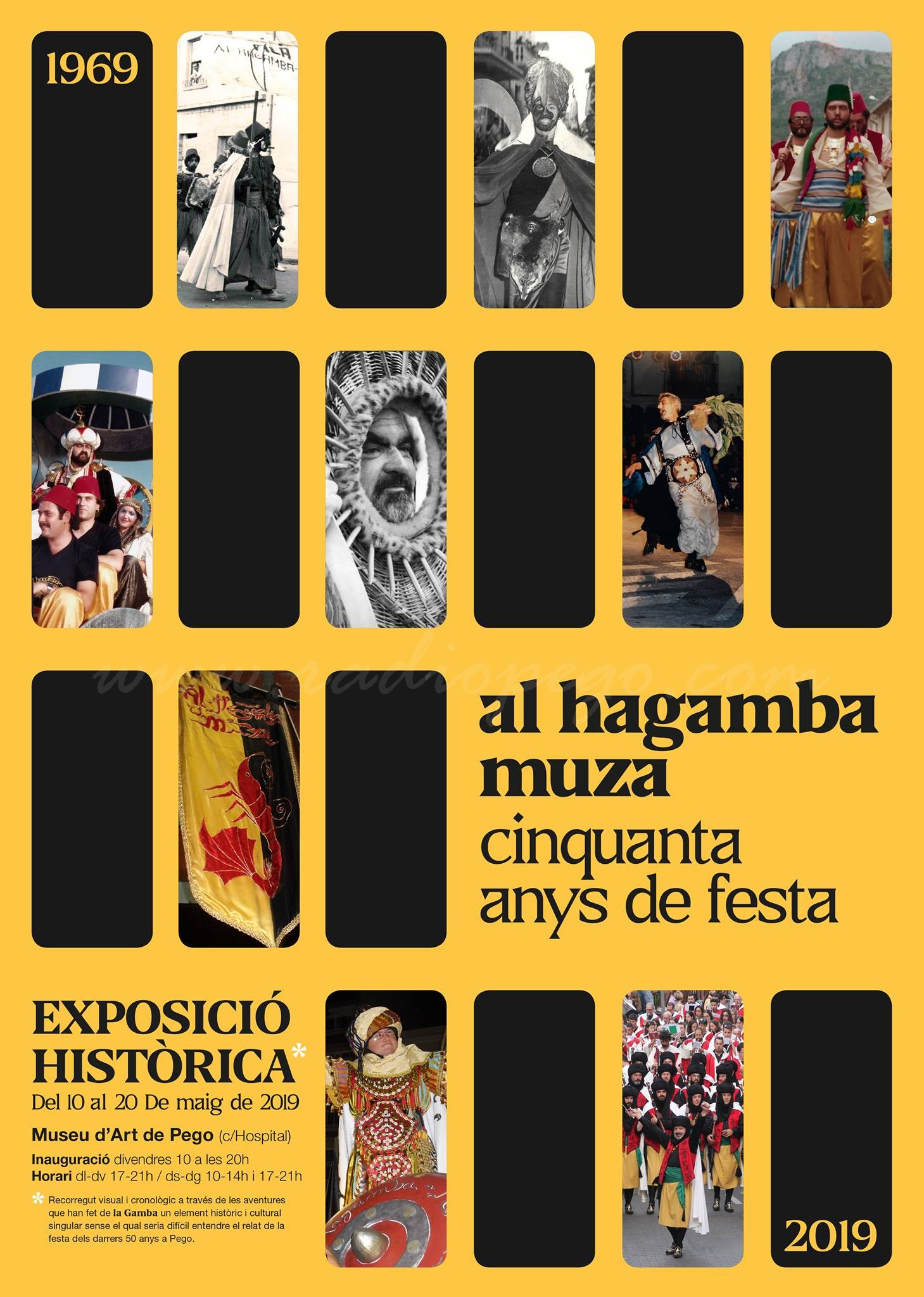 La filà Al Hagamba Muza inaugurarà el dia 10 una exposició fotogràfica que recorre 50 anys de la festa de Moros i Cristians