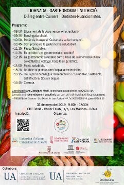 Gasterra farà la primera jornada de gastronomia i nutrició el 31 de maig al CdT Marina Alta