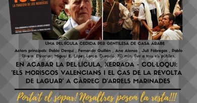 La Filà Coscolls projectarà el divendres un audiovisual sobre l’expulsió dels moriscos i la revolta al Cavall Verd