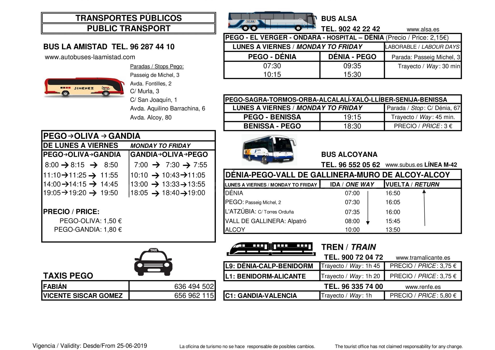 Dimarts començarà l’horari d’estiu en els transports públics
