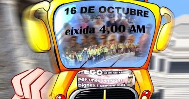 La Plataforma de Pego per unes pensions dignes viatjarà de matinada a la manifestació de Madrid