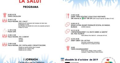 La plataforma comarcal per la sanitat pública organitza la jornada «Un país per la salut»