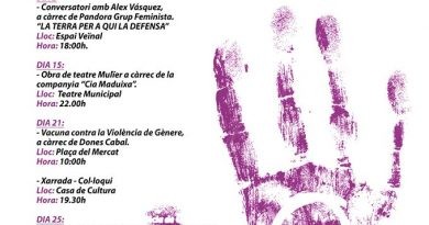 El dijous hi haurà dues activitats del 25N