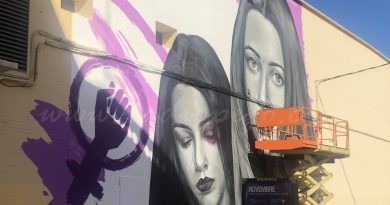 Un grafiti contra la violència de gènere