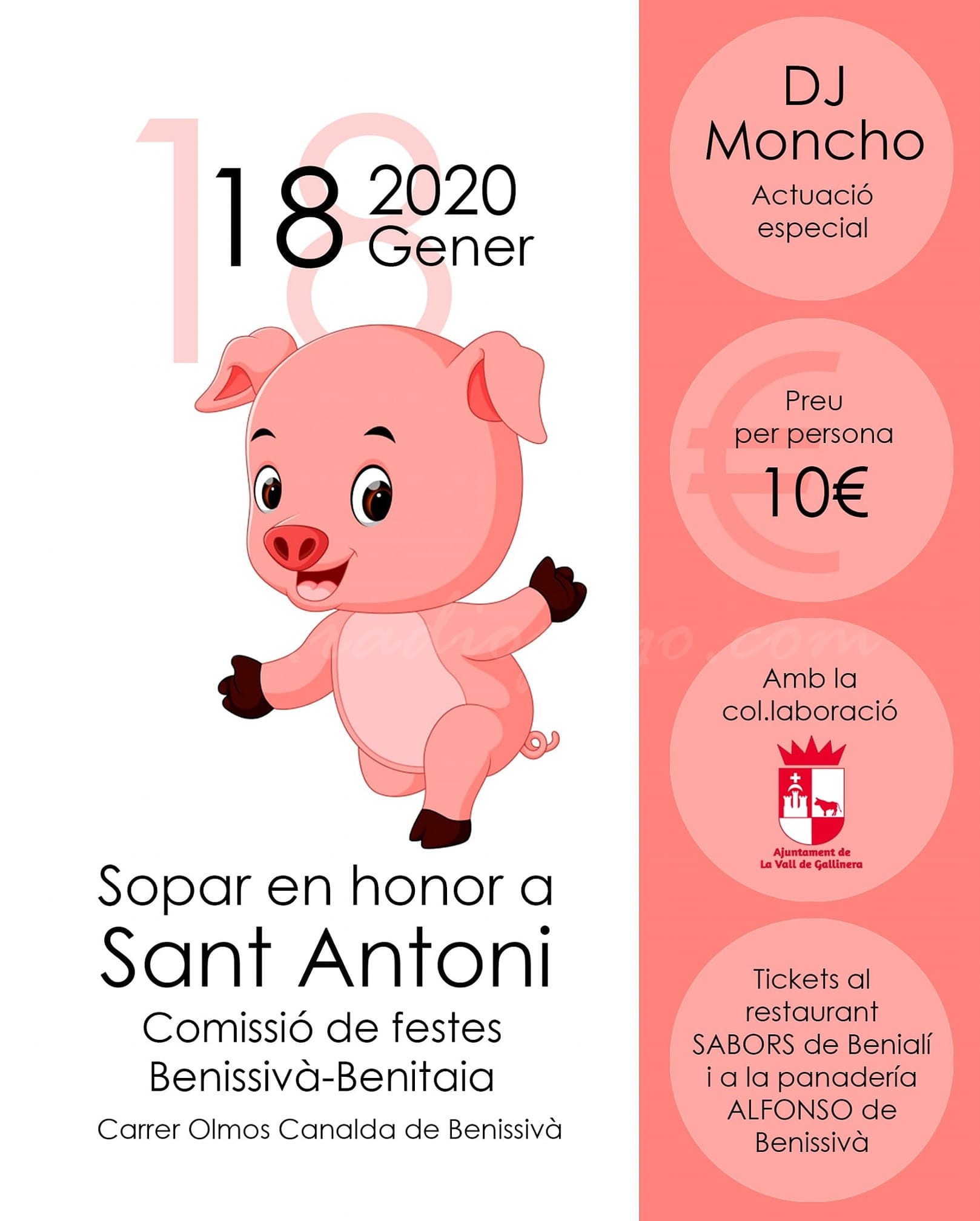 Sopar de Sant Antoni a Benissivà-Benitaia