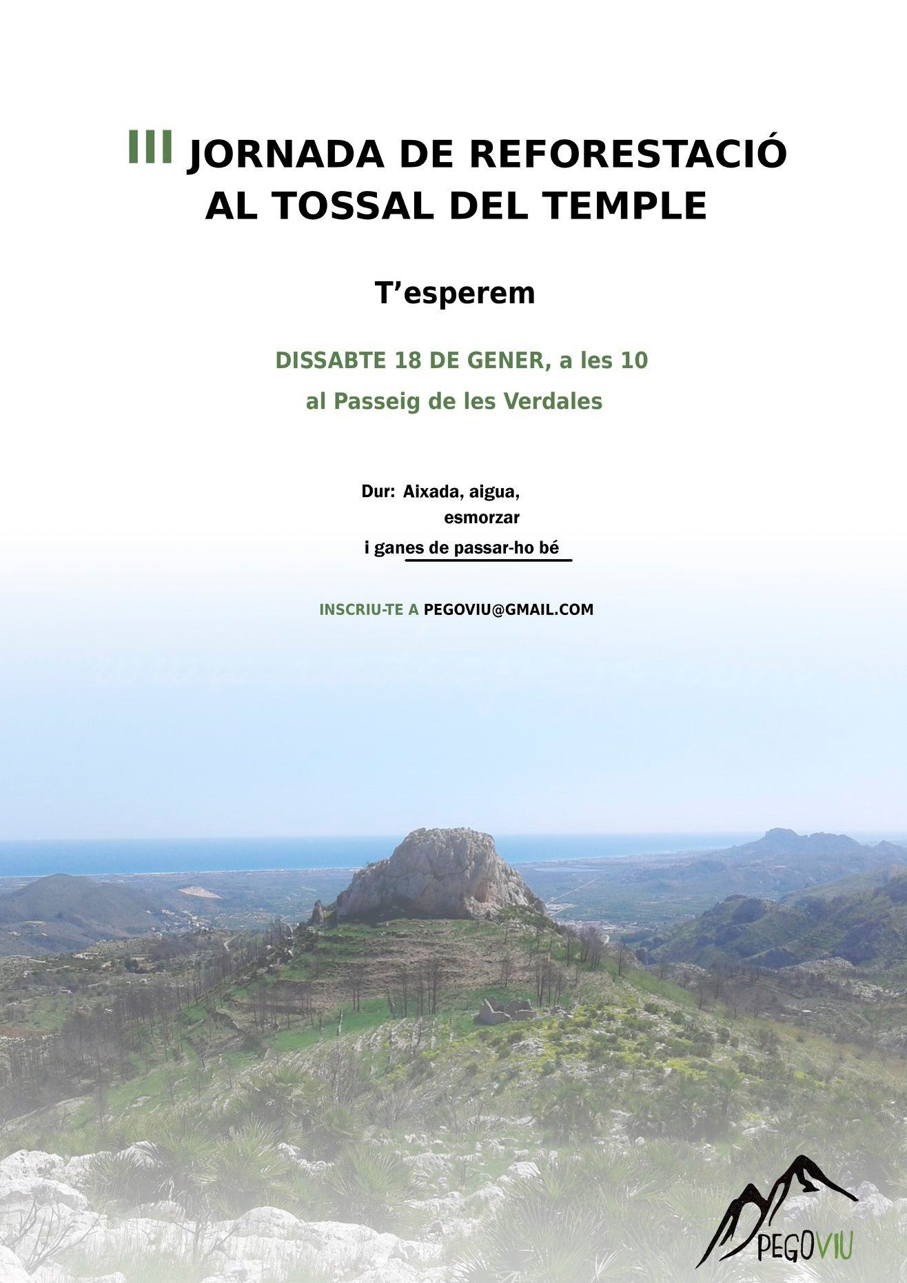 III Jornada de Reforestació al Tossal del Temple