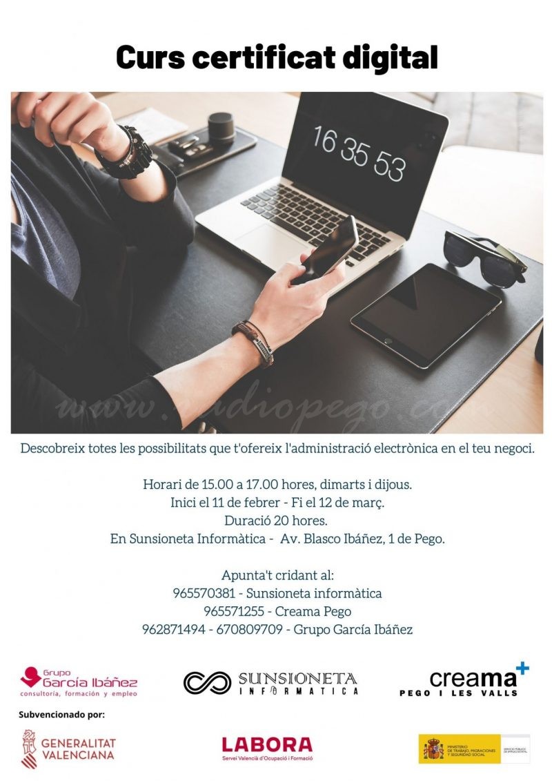 Curs sobre el certificat digital per a comerciants i professionals