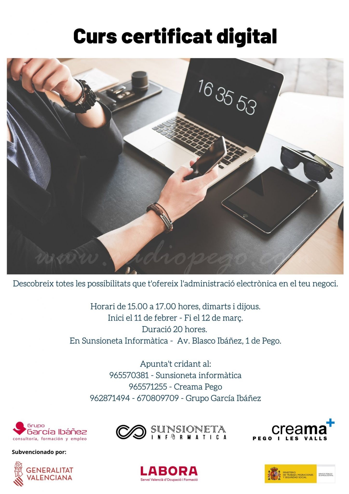 Curs sobre el certificat digital per a comerciants i professionals