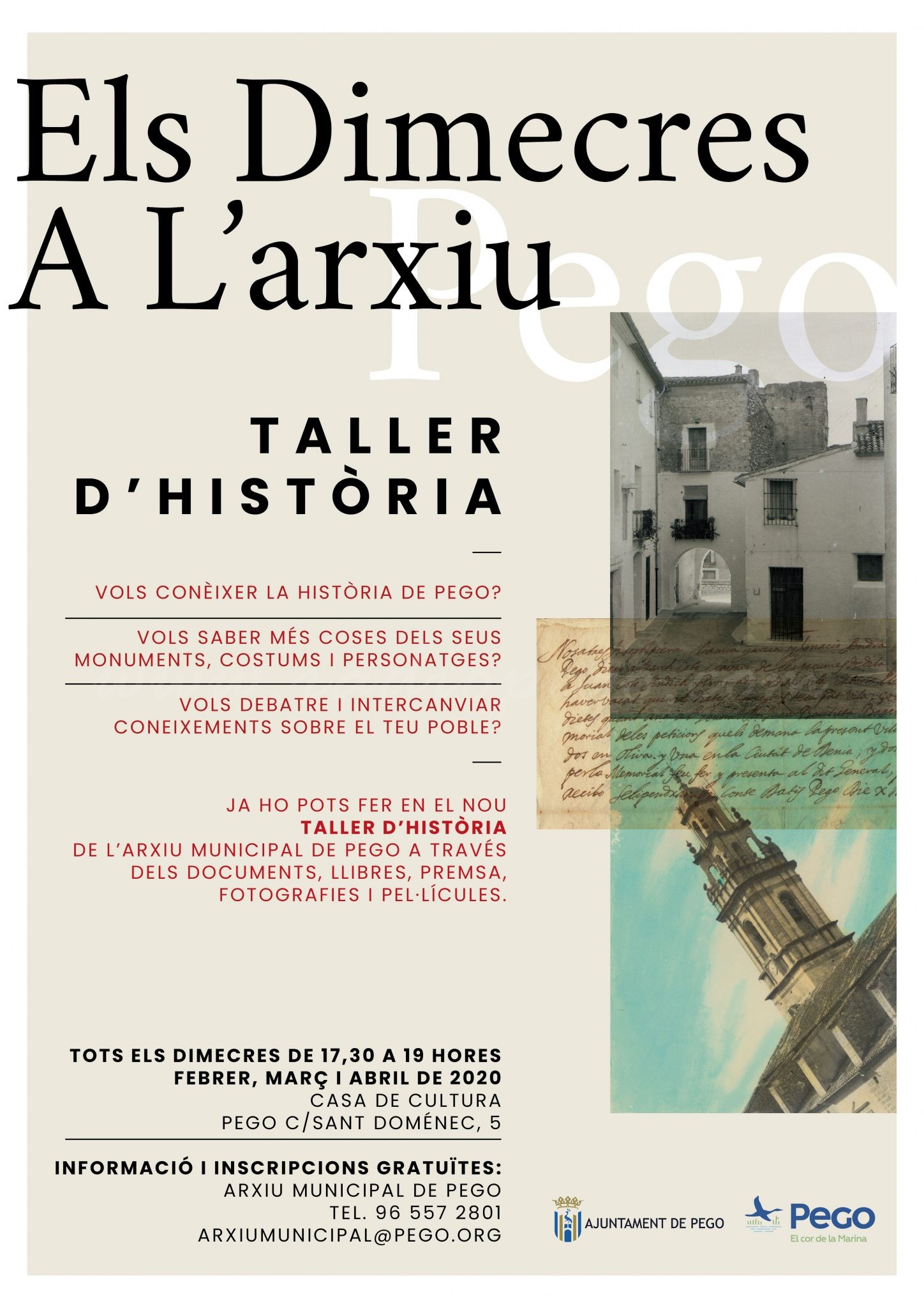 Hui comencen els “Dimecres a l’arxiu. Taller d’història”