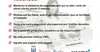 Creama Pego distribueix als comerços cartells informatius sobre mesures de seguretat