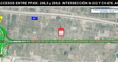 El Ministeri de Transports aprova el projecte provisional de millora de l’accés a la CV-678 des de la N-332