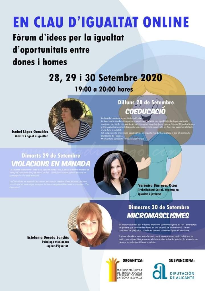 La Mancomunitat de Serveis Socials ha organitzat un fòrum online per la Igualtat