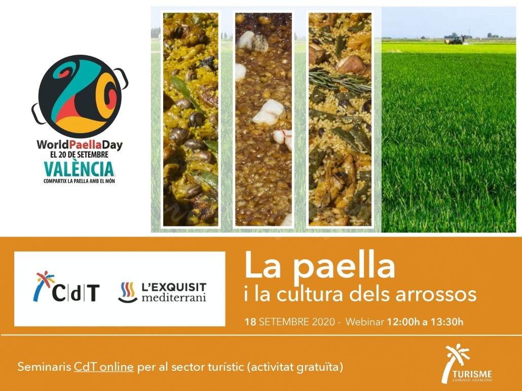 Turisme CV oferieix demà el seminari web “La paella i la cultura dels arrossos”