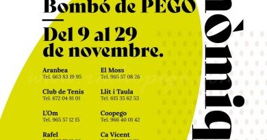 Dilluns pròxim començaran les IX Jornades de l’Arrós Bomba i Bombó de Pego