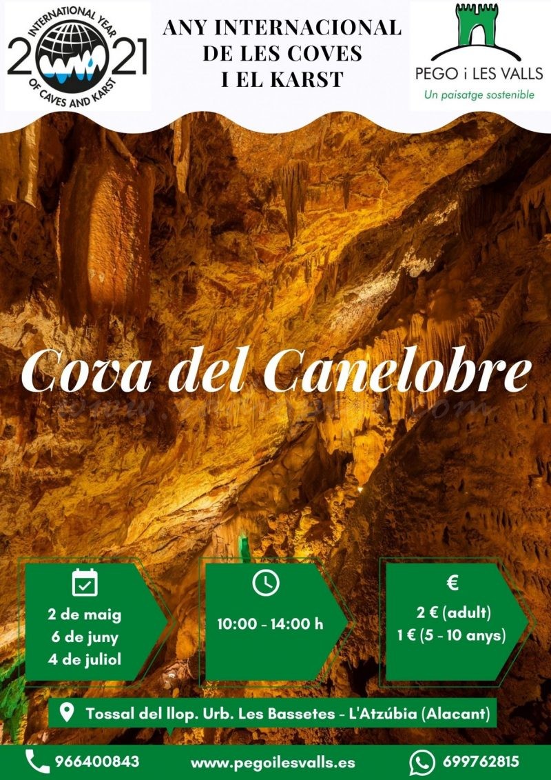 Visites a la cova del Canelobre per l’Any Internacional de les Coves i el Karst