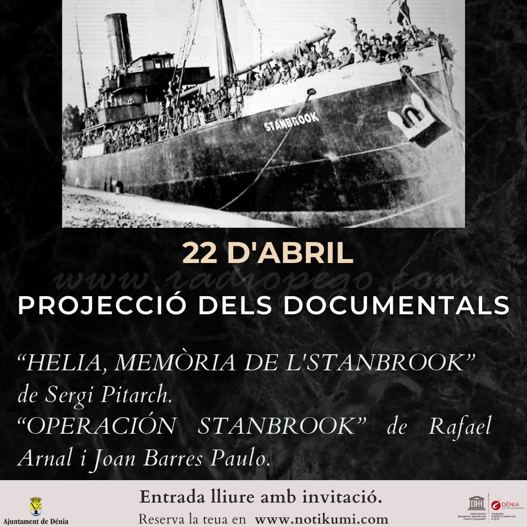 Projecció del documental ‘Helia, memòria de l’Stanbrook’, Dénia.