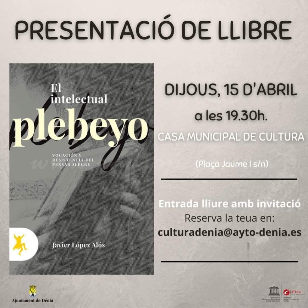 Presentació del llibre de Javier López Alós, Dénia.